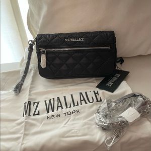 MZ Wallace Crosby Convertible Wristlet-Black-M-New